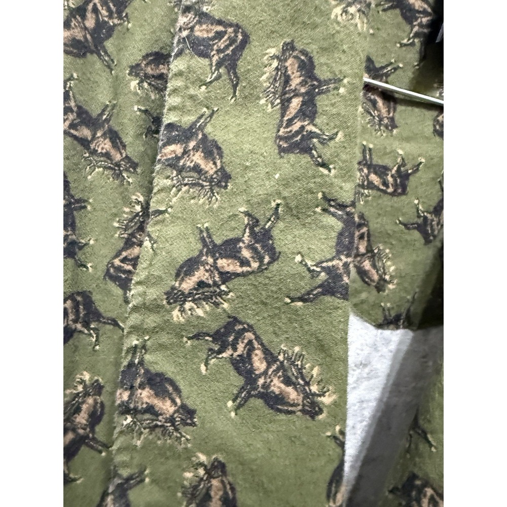 Joe Boxer Mens Elk Robe Long Sleeve Pockets Tie Cotton Flannel Cabincore Cottage - Picture 3 of 13